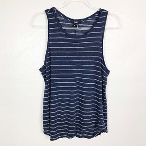Paige Blue Striped Linen Tank top